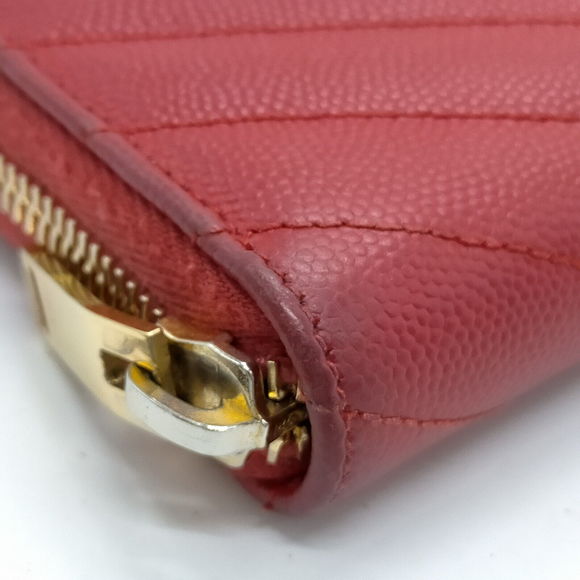 Saint Laurent Long Wallet Red Leather #76906S20 - Picture 9 of 9